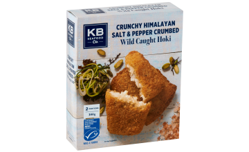KB Seafood Co Crunchy Himalayan Salt & Pepper Crumbed Hoki