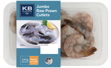 KB Seafood Co Jumbo Raw Prawn Cutlets